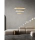 Triac Dimmable Brass Gold Aluminium LED 97 Watt 220 Volt 9452Lm 3000K IP20 D: 80 H: 300 cm Adjustable Height 