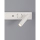 Sandy White Metal Adjustable - Switch On/Off USB Charger LED Cree 230 Volt 3000K Backlight 5 Watt 350Lm Reader 1x3 Watt 210Lm 