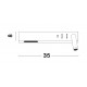 Sandy White Metal Adjustable - Switch On/Off USB Charger LED Cree 230 Volt 3000K Backlight 5 Watt 350Lm Reader 1x3 Watt 210Lm 
