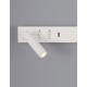  Sandy White Metal Adjustable - Switch On/Off USB Charger LED Cree 230 Volt 3000K Backlight 5 Watt 350Lm Reader 1x3 Watt 210Lm