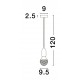 Brass Metal & Clear Glass LED G9 1x6 Watt 230 Volt IP20 Bulb Excluded D: 9.5 H: 120 cm Adjustable height 