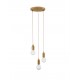 Brass Metal & Clear Glass LED G9 3x6 Watt 230 Volt IP20 Bulb Excluded D: 30 H: 150 cm Adjustable height 