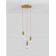 Brass Metal & Clear Glass LED G9 3x6 Watt 230 Volt IP20 Bulb Excluded D: 30 H: 150 cm Adjustable height 