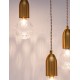 Brass Metal & Clear Glass LED G9 3x6 Watt 230 Volt IP20 Bulb Excluded D: 30 H: 150 cm Adjustable height 