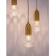 Brass Metal & Clear Glass LED G9 3x6 Watt 230 Volt IP20 Bulb Excluded D: 30 H: 150 cm Adjustable height 