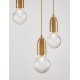 Brass Metal & Clear Glass LED G9 3x6 Watt 230 Volt IP20 Bulb Excluded D: 30 H: 150 cm Adjustable height 