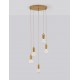 Brass Metal & Clear Glass LED G9 5x6 Watt 230 Volt IP20 Bulb Excluded D: 40 H: 150 cm Adjustable height 