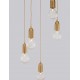 Brass Metal & Clear Glass LED G9 5x6 Watt 230 Volt IP20 Bulb Excluded D: 40 H: 150 cm Adjustable height 
