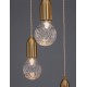 Brass Metal & Clear Glass LED G9 5x6 Watt 230 Volt IP20 Bulb Excluded D: 40 H: 150 cm Adjustable height 