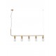 Brass Metal & Clear Glass LED G9 5x6 Watt 230 Volt IP20 Bulb Excluded L: 128 W: 10 H: 120 cm Adjustable height 