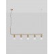 Brass Metal & Clear Glass LED G9 5x6 Watt 230 Volt IP20 Bulb Excluded L: 128 W: 10 H: 120 cm Adjustable height 