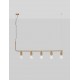 Brass Metal & Clear Glass LED G9 5x6 Watt 230 Volt IP20 Bulb Excluded L: 128 W: 10 H: 120 cm Adjustable height 