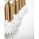 Brass Metal & Clear Glass LED G9 5x6 Watt 230 Volt IP20 Bulb Excluded L: 128 W: 10 H: 120 cm Adjustable height 