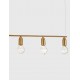 Brass Metal & Clear Glass LED G9 5x6 Watt 230 Volt IP20 Bulb Excluded L: 128 W: 10 H: 120 cm Adjustable height 