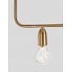 Brass Metal & Clear Glass LED G9 5x6 Watt 230 Volt IP20 Bulb Excluded L: 128 W: 10 H: 120 cm Adjustable height 
