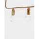 Brass Metal & Clear Glass LED G9 5x6 Watt 230 Volt IP20 Bulb Excluded L: 128 W: 10 H: 120 cm Adjustable height 