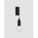 Black Metal & Clear Glass LED G9 1x6 Watt 230 Volt IP20 Bulb Excluded L: 9.5 W: 20 H: 39 cm Adjustable height 