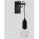 Black Metal & Clear Glass LED G9 1x6 Watt 230 Volt IP20 Bulb Excluded L: 9.5 W: 20 H: 39 cm Adjustable height 