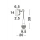 Black Metal & Clear Glass LED G9 1x6 Watt 230 Volt IP20 Bulb Excluded L: 9.5 W: 20 H: 39 cm Adjustable height 