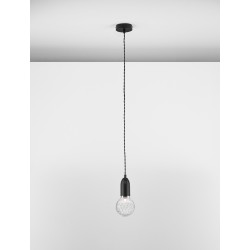 Black Metal & Clear Glass LED G9 1x6 Watt 230 Volt IP20 Bulb Excluded D: 9.5 H: 120 cm Adjustable height 