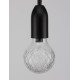 Black Metal & Clear Glass LED G9 1x6 Watt 230 Volt IP20 Bulb Excluded D: 9.5 H: 120 cm Adjustable height 