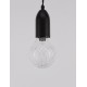 Black Metal & Clear Glass LED G9 1x6 Watt 230 Volt IP20 Bulb Excluded D: 9.5 H: 120 cm Adjustable height 