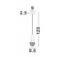 Black Metal & Clear Glass LED G9 1x6 Watt 230 Volt IP20 Bulb Excluded D: 9.5 H: 120 cm Adjustable height 