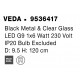 Black Metal & Clear Glass LED G9 1x6 Watt 230 Volt IP20 Bulb Excluded D: 9.5 H: 120 cm Adjustable height 