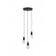 Black Metal & Clear Glass LED G9 3x6 Watt 230 Volt IP20 Bulb Excluded D: 30 H: 150 cm Adjustable height 