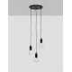 Black Metal & Clear Glass LED G9 3x6 Watt 230 Volt IP20 Bulb Excluded D: 30 H: 150 cm Adjustable height 