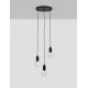 Black Metal & Clear Glass LED G9 3x6 Watt 230 Volt IP20 Bulb Excluded D: 30 H: 150 cm Adjustable height 