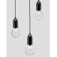 Black Metal & Clear Glass LED G9 3x6 Watt 230 Volt IP20 Bulb Excluded D: 30 H: 150 cm Adjustable height 