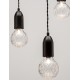 Black Metal & Clear Glass LED G9 3x6 Watt 230 Volt IP20 Bulb Excluded D: 30 H: 150 cm Adjustable height 