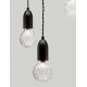 Black Metal & Clear Glass LED G9 3x6 Watt 230 Volt IP20 Bulb Excluded D: 30 H: 150 cm Adjustable height 