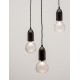 Black Metal & Clear Glass LED G9 3x6 Watt 230 Volt IP20 Bulb Excluded D: 30 H: 150 cm Adjustable height 