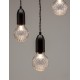 Black Metal & Clear Glass LED G9 3x6 Watt 230 Volt IP20 Bulb Excluded D: 30 H: 150 cm Adjustable height 