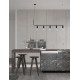 Black Metal & Clear Glass LED G9 5x6 Watt 230 Volt IP20 Bulb Excluded L: 128 W: 10 H: 120 cm Adjustable height 