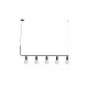 Black Metal & Clear Glass LED G9 5x6 Watt 230 Volt IP20 Bulb Excluded L: 128 W: 10 H: 120 cm Adjustable height 