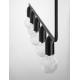 Black Metal & Clear Glass LED G9 5x6 Watt 230 Volt IP20 Bulb Excluded L: 128 W: 10 H: 120 cm Adjustable height 
