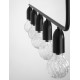 Black Metal & Clear Glass LED G9 5x6 Watt 230 Volt IP20 Bulb Excluded L: 128 W: 10 H: 120 cm Adjustable height 
