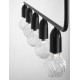 Black Metal & Clear Glass LED G9 5x6 Watt 230 Volt IP20 Bulb Excluded L: 128 W: 10 H: 120 cm Adjustable height 