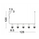 Black Metal & Clear Glass LED G9 5x6 Watt 230 Volt IP20 Bulb Excluded L: 128 W: 10 H: 120 cm Adjustable height 