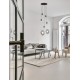 Black Metal & Clear Glass LED G9 5x6 Watt 230 Volt IP20 Bulb Excluded D: 40 H: 150 cm Adjustable height 