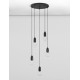 Black Metal & Clear Glass LED G9 5x6 Watt 230 Volt IP20 Bulb Excluded D: 40 H: 150 cm Adjustable height 
