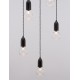 Black Metal & Clear Glass LED G9 5x6 Watt 230 Volt IP20 Bulb Excluded D: 40 H: 150 cm Adjustable height 