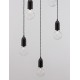 Black Metal & Clear Glass LED G9 5x6 Watt 230 Volt IP20 Bulb Excluded D: 40 H: 150 cm Adjustable height 