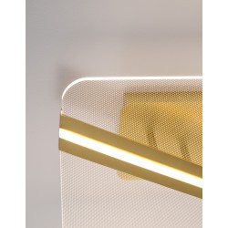 Gold Aluminium & Acrylic LED 20 Watt 230Volt 1402Lm 3000K IP20 L: 32 W: 32 H: 11.5 cm 