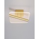 Gold Aluminium & Acrylic LED 20 Watt 230Volt 1402Lm 3000K IP20 L: 32 W: 32 H: 11.5 cm 