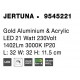 Gold Aluminium & Acrylic LED 20 Watt 230Volt 1402Lm 3000K IP20 L: 32 W: 32 H: 11.5 cm 