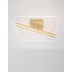 Gold Aluminium & Acrylic LED 34 Watt 230 Volt 2162Lm 3000K IP20 L: 50 W: 50 H: 11.5 cm 